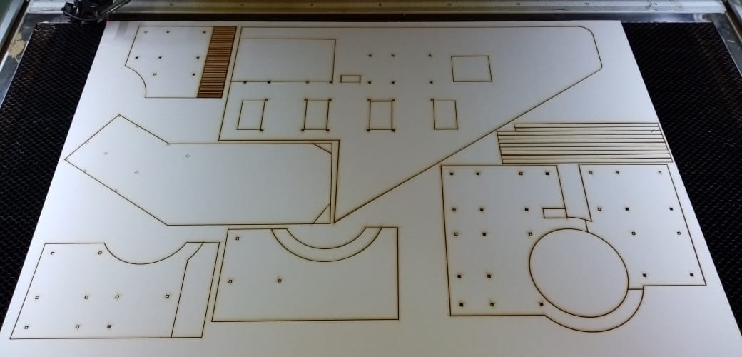 Corte batería maqueta